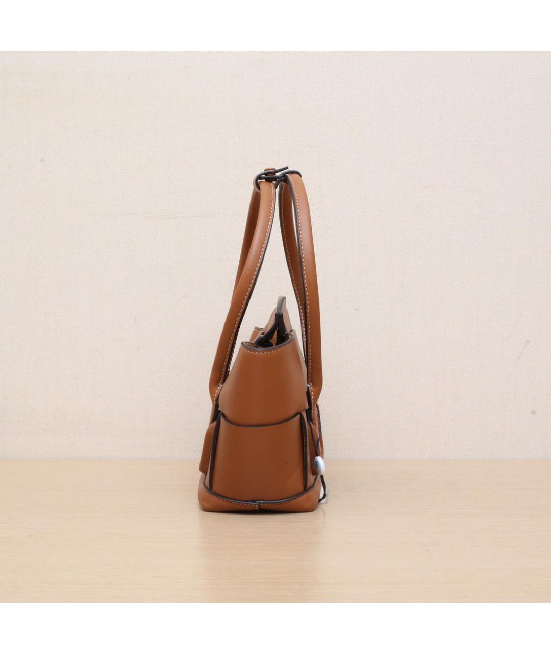 BOTTEGA VENETA Коричневая кожаная сумка через плечо, фото 5