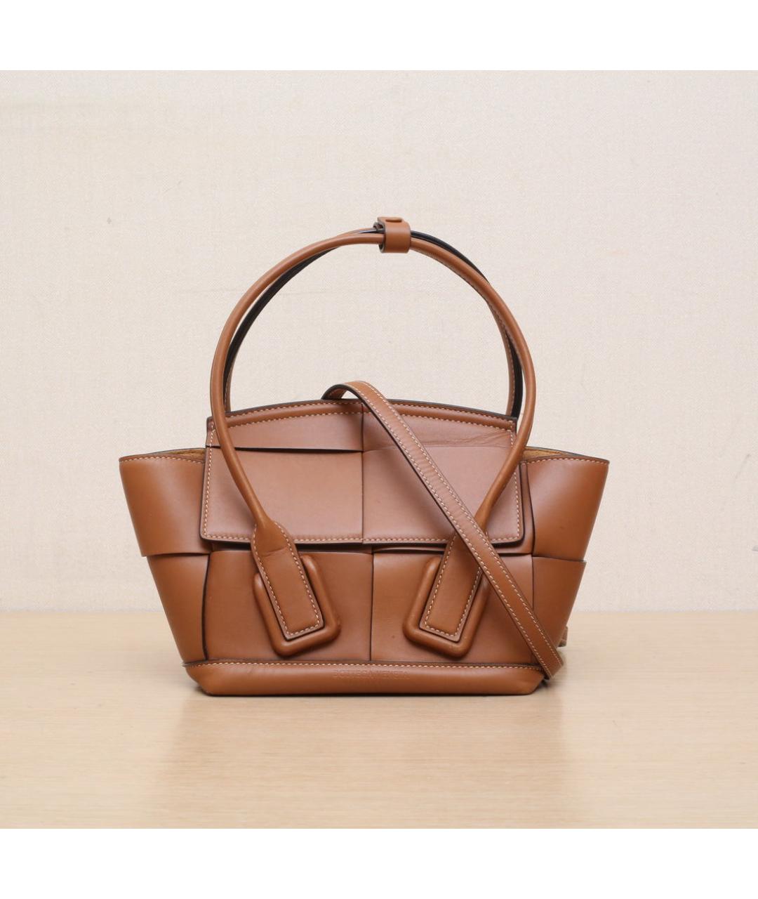 BOTTEGA VENETA Коричневая кожаная сумка через плечо, фото 3