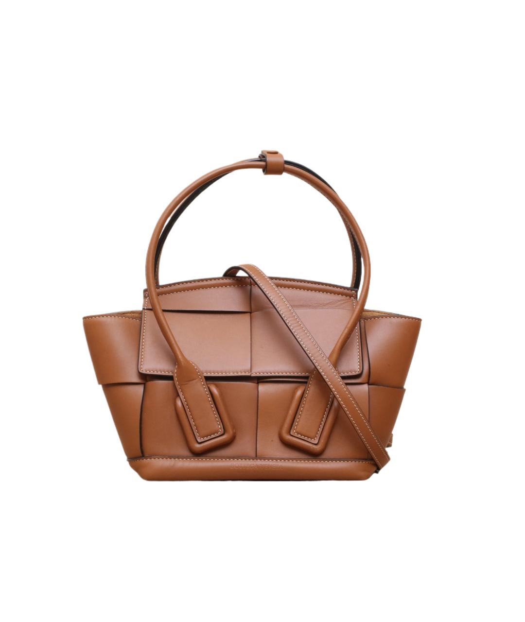 BOTTEGA VENETA Коричневая кожаная сумка через плечо, фото 1