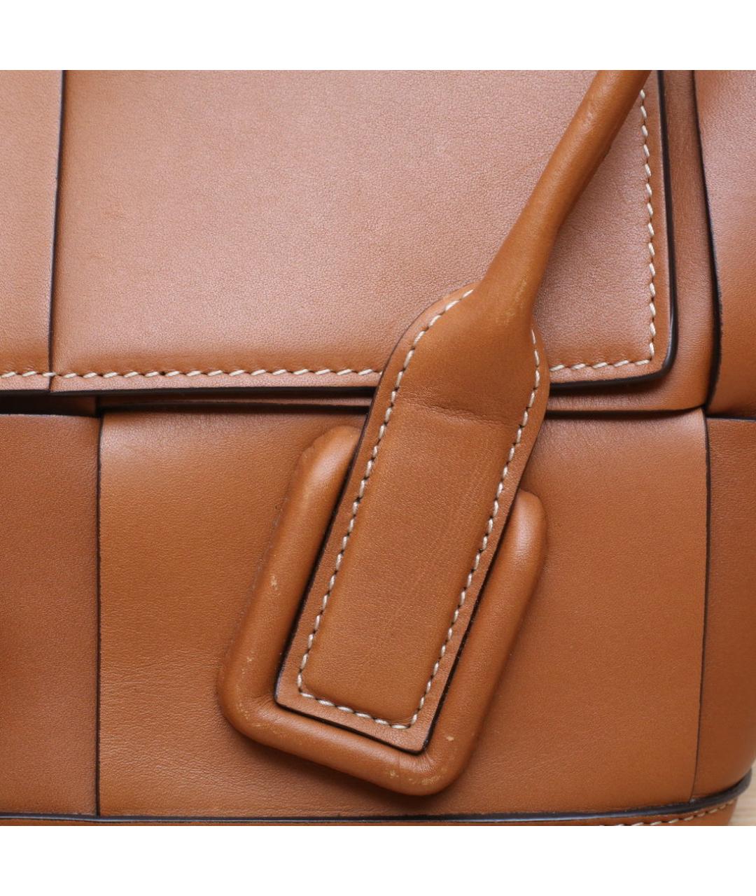 BOTTEGA VENETA Коричневая кожаная сумка через плечо, фото 8