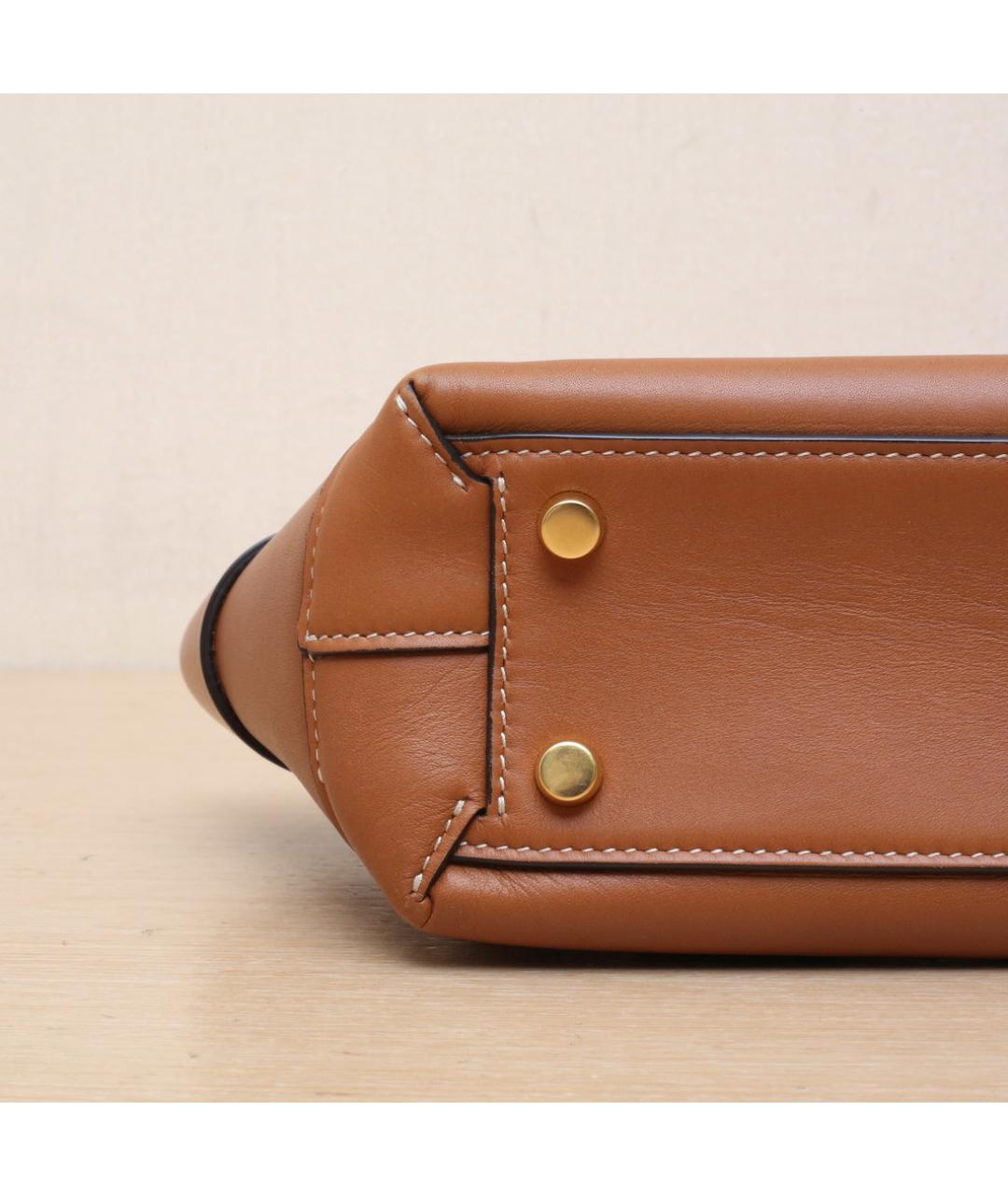 BOTTEGA VENETA Коричневая кожаная сумка через плечо, фото 9