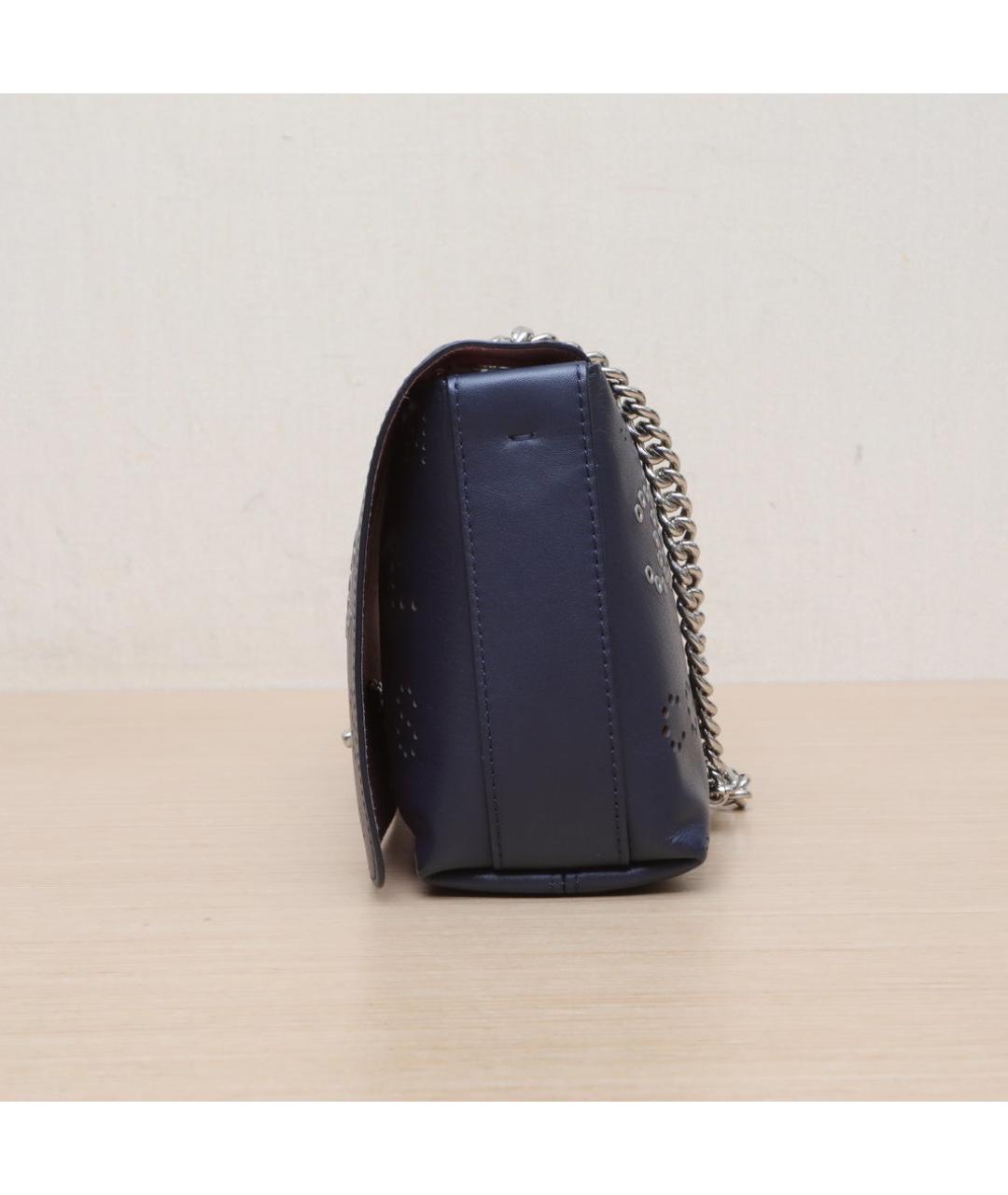 CHANEL Темно-синяя кожаная сумка через плечо, фото 5