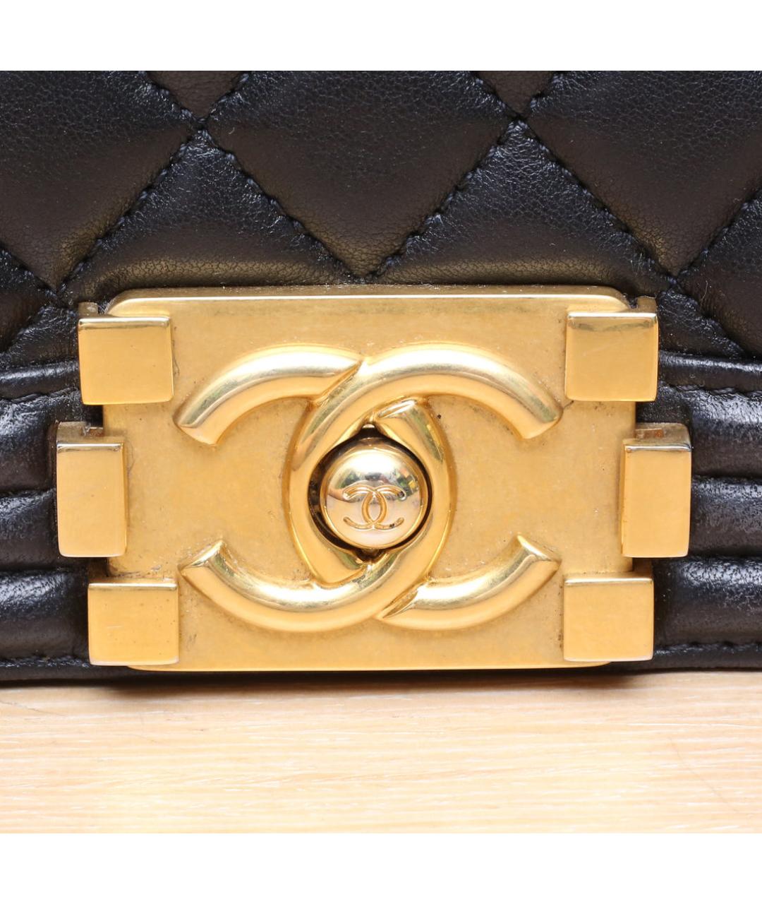 CHANEL Черная кожаная сумка через плечо, фото 8