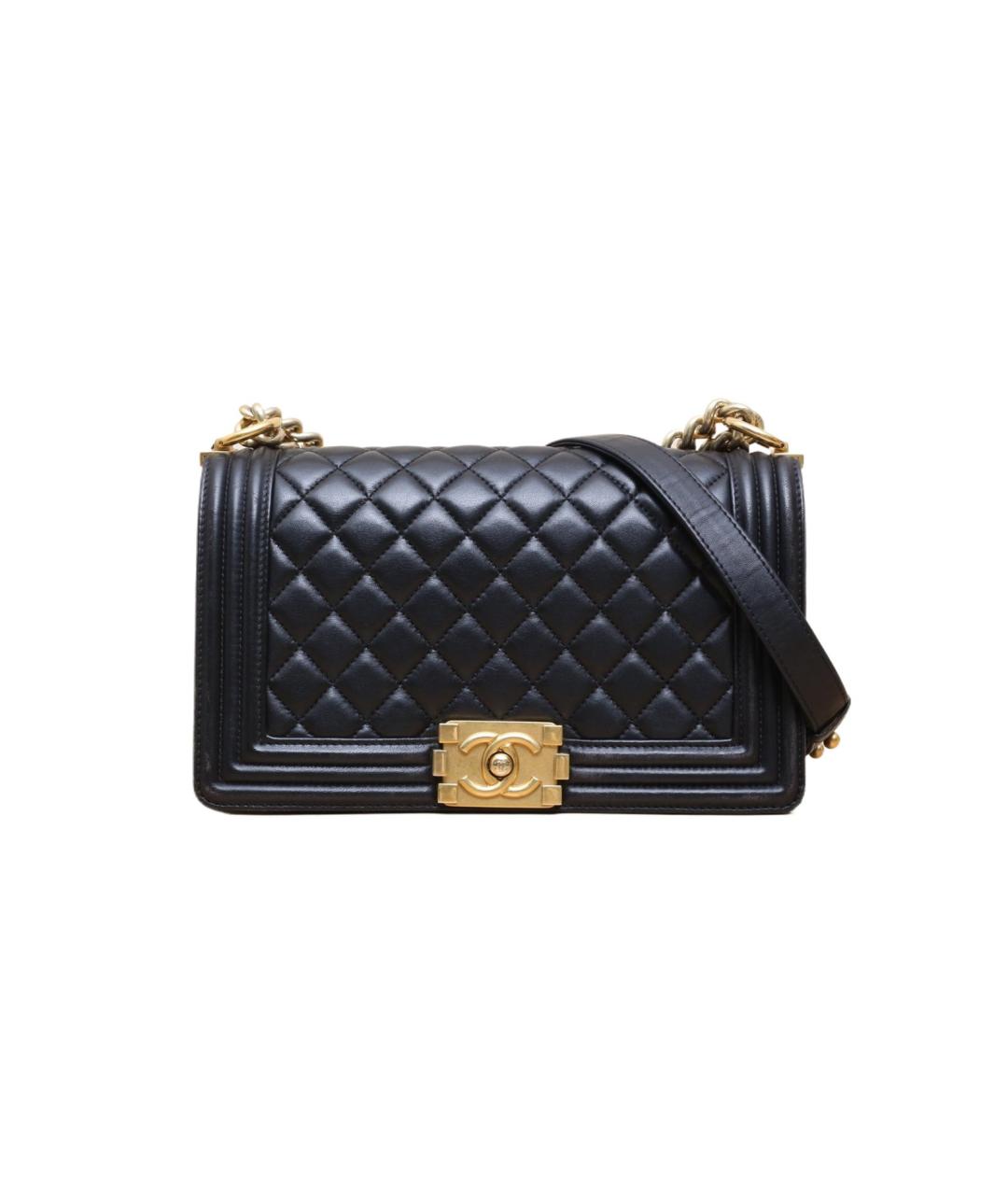 CHANEL Черная кожаная сумка через плечо, фото 1