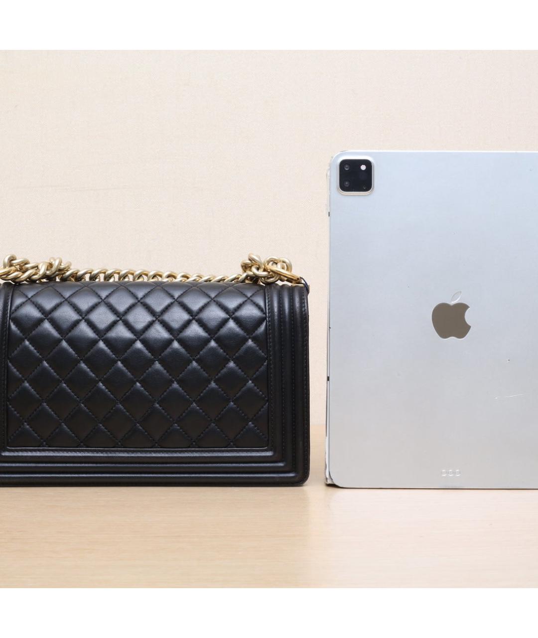 CHANEL Черная кожаная сумка через плечо, фото 7