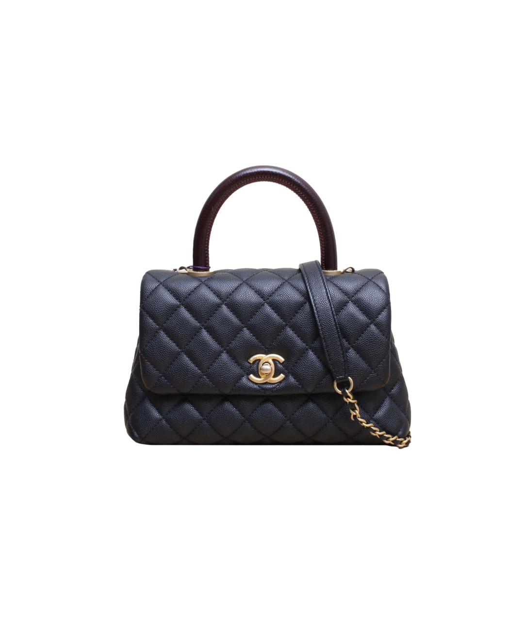 CHANEL Черная кожаная сумка через плечо, фото 1