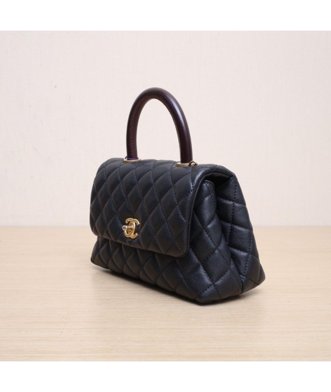 CHANEL Черная кожаная сумка через плечо, фото 4