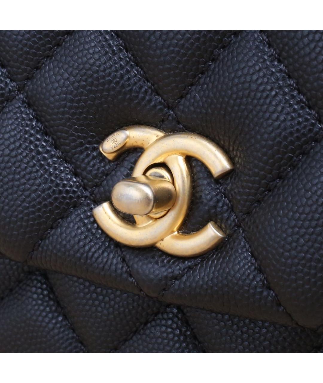 CHANEL Черная кожаная сумка через плечо, фото 8