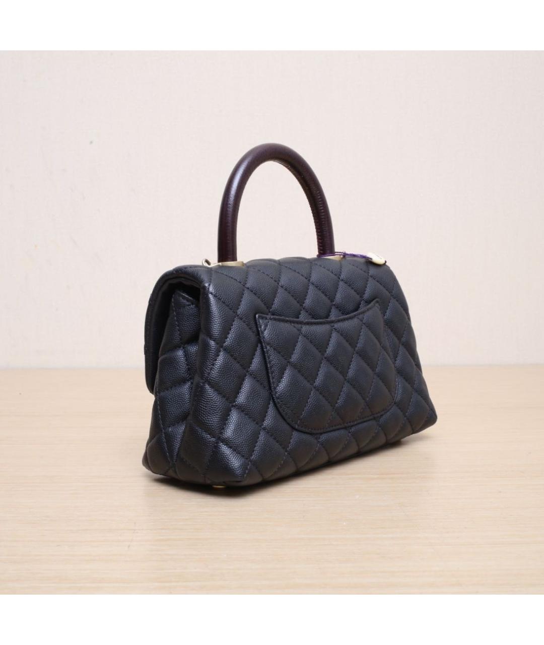 CHANEL Черная кожаная сумка через плечо, фото 6