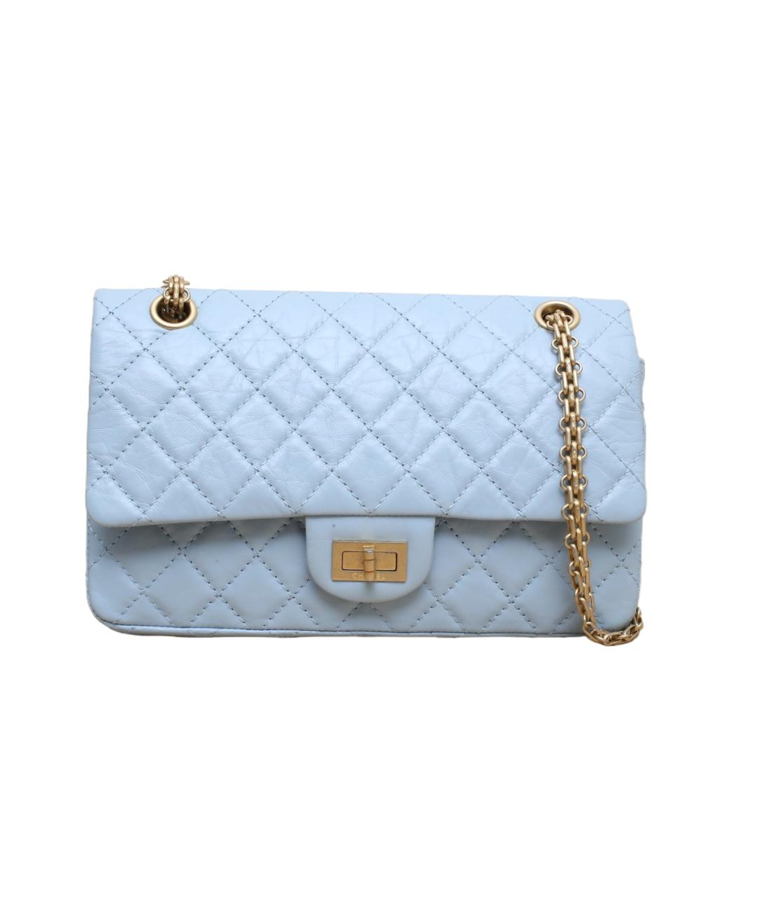 CHANEL Голубая кожаная сумка через плечо, фото 1