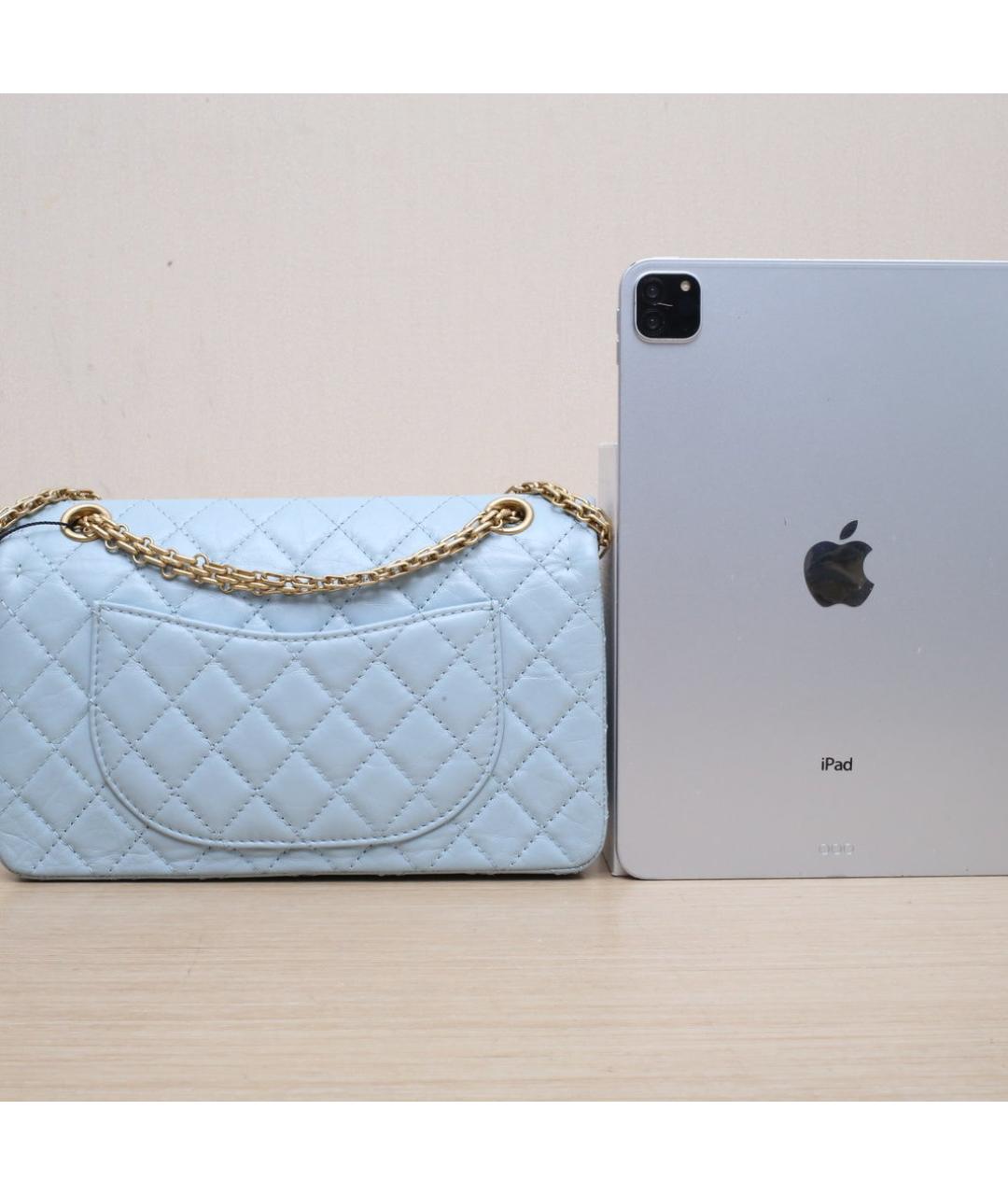 CHANEL Голубая кожаная сумка через плечо, фото 7