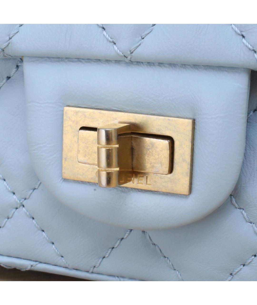 CHANEL Голубая кожаная сумка через плечо, фото 8
