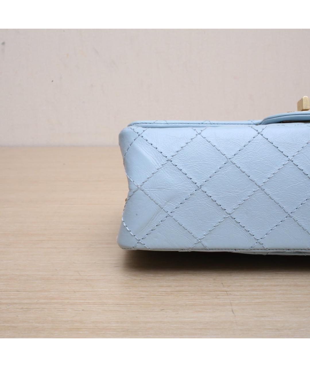 CHANEL Голубая кожаная сумка через плечо, фото 9