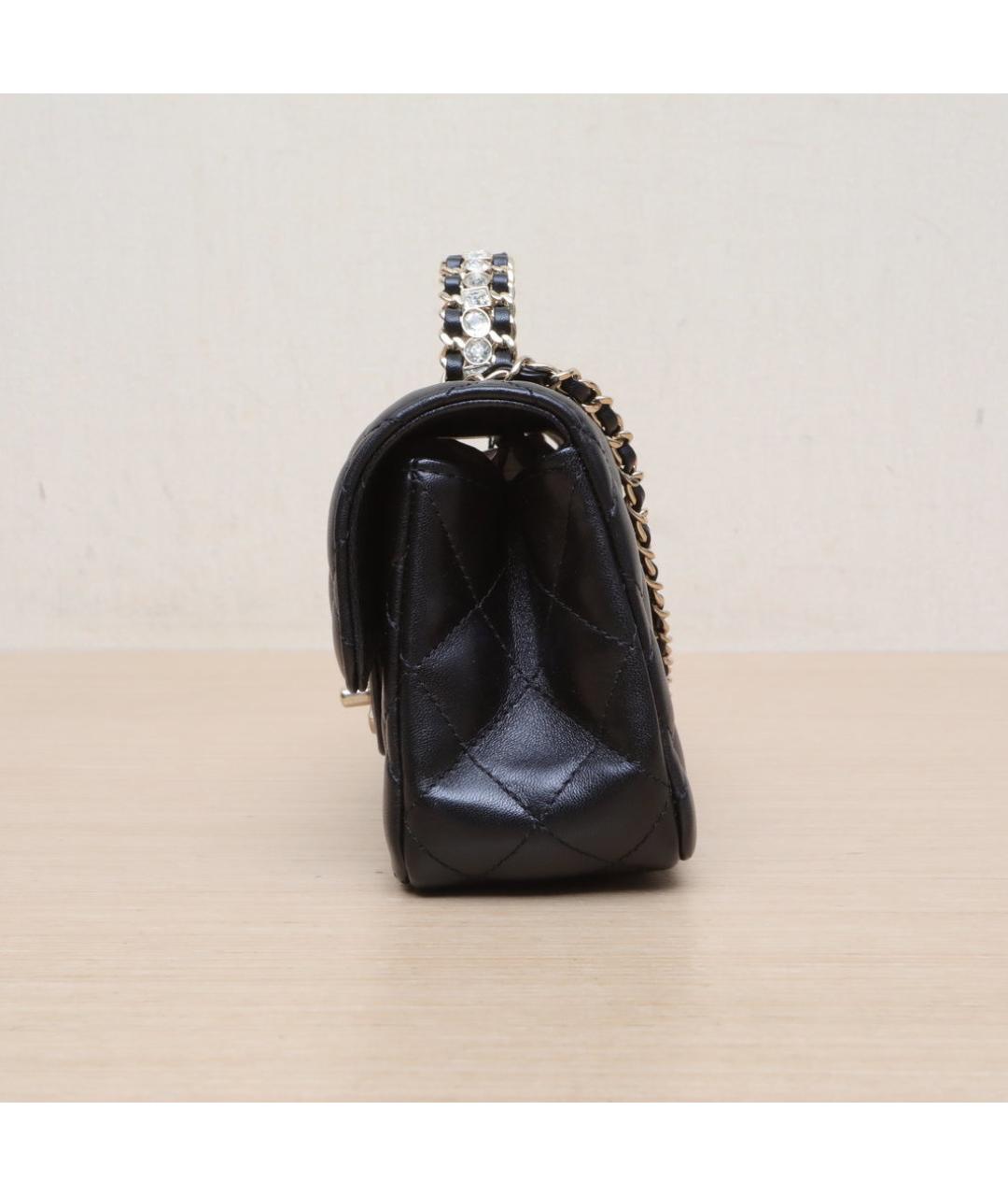 CHANEL Черная кожаная сумка через плечо, фото 5