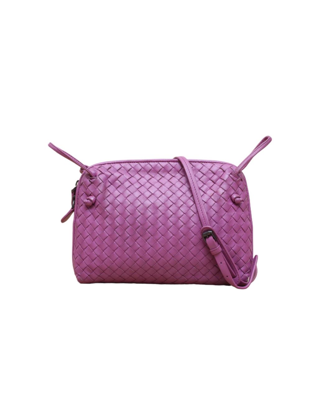 BOTTEGA VENETA Розовая кожаная сумка через плечо, фото 1