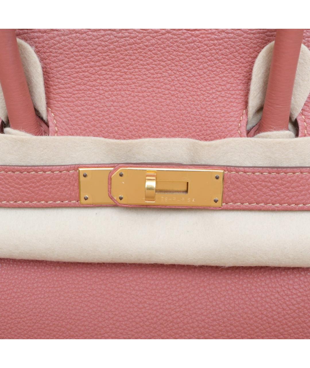 HERMES Розовая кожаная сумка через плечо, фото 8