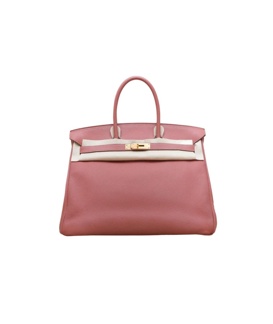 HERMES Розовая кожаная сумка через плечо, фото 1