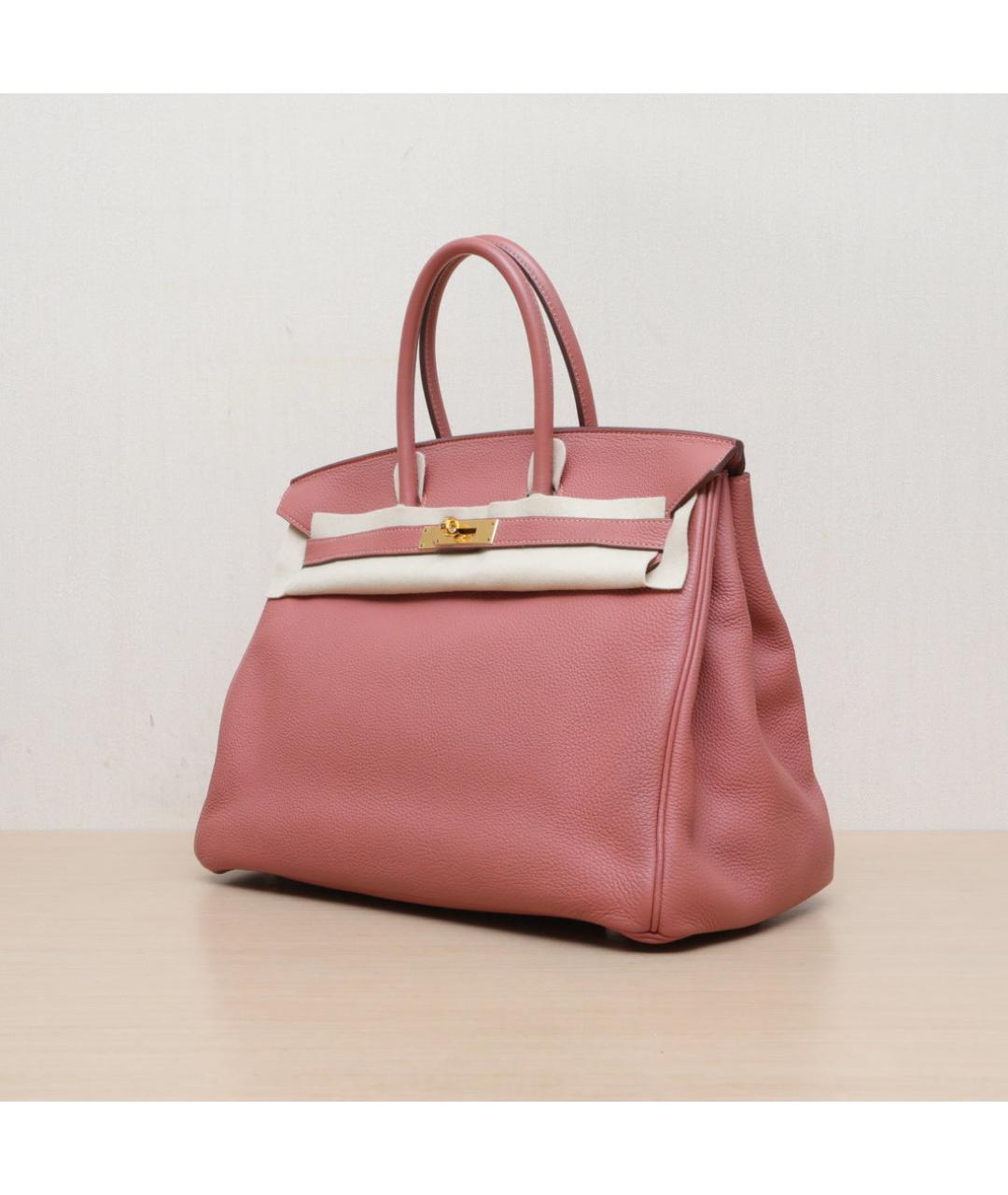HERMES Розовая кожаная сумка через плечо, фото 4