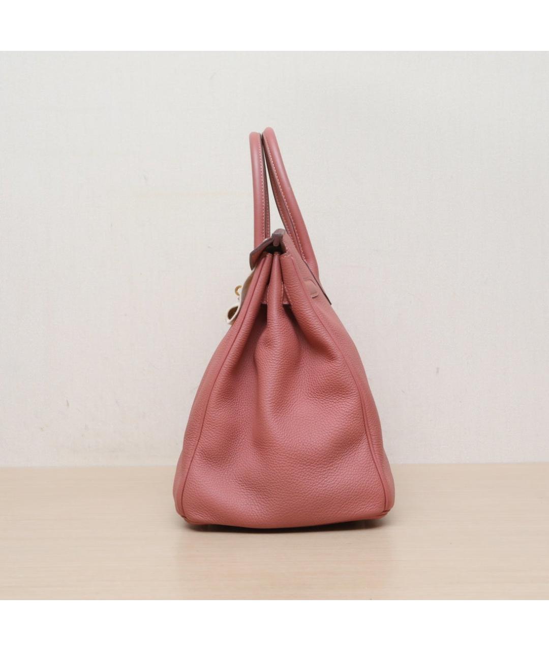 HERMES Розовая кожаная сумка через плечо, фото 5