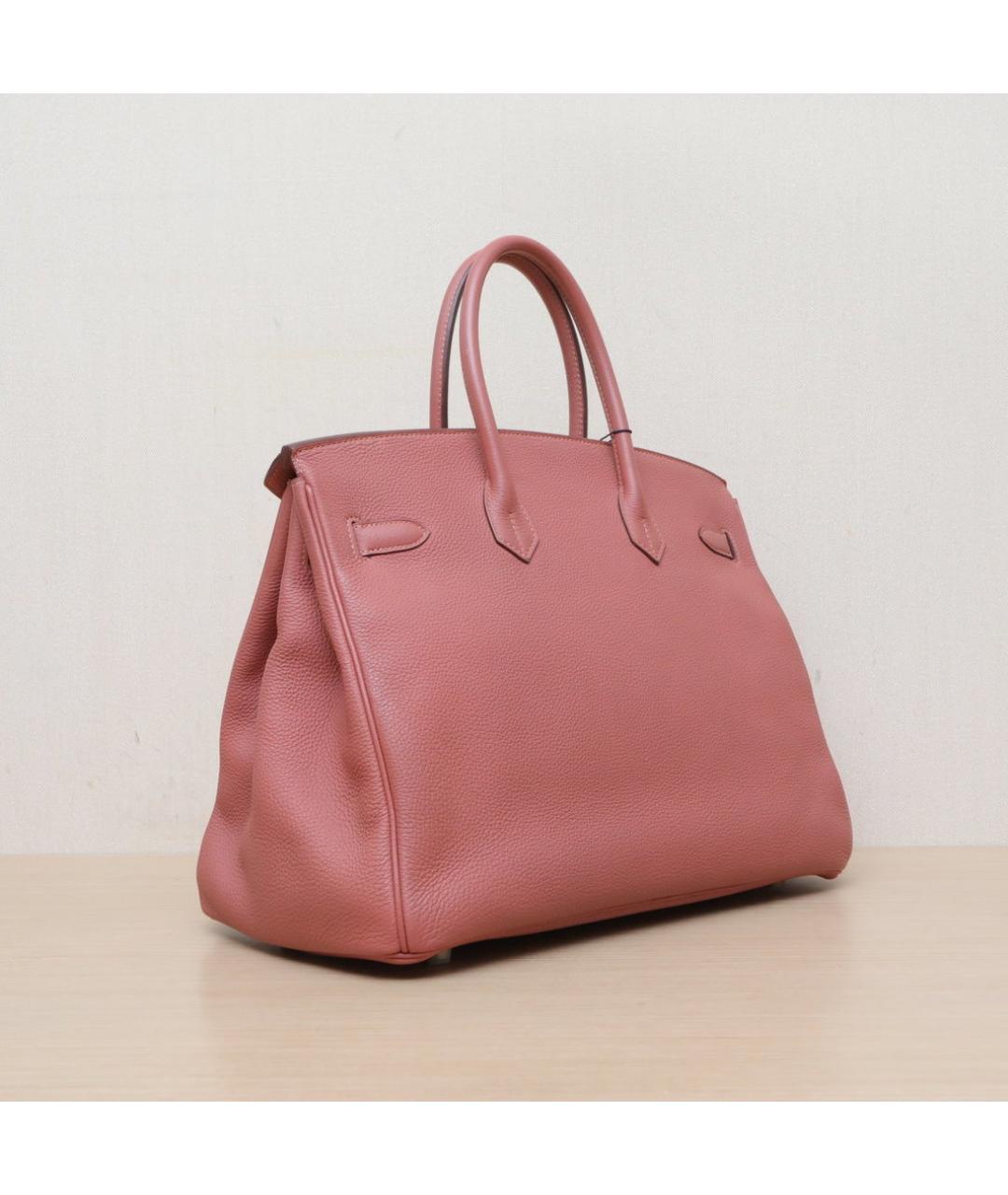 HERMES Розовая кожаная сумка через плечо, фото 6