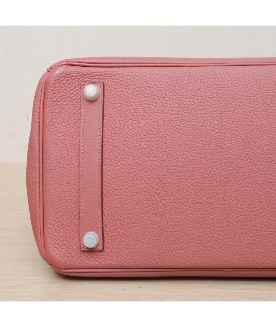 HERMES Розовая кожаная сумка через плечо, фото 9