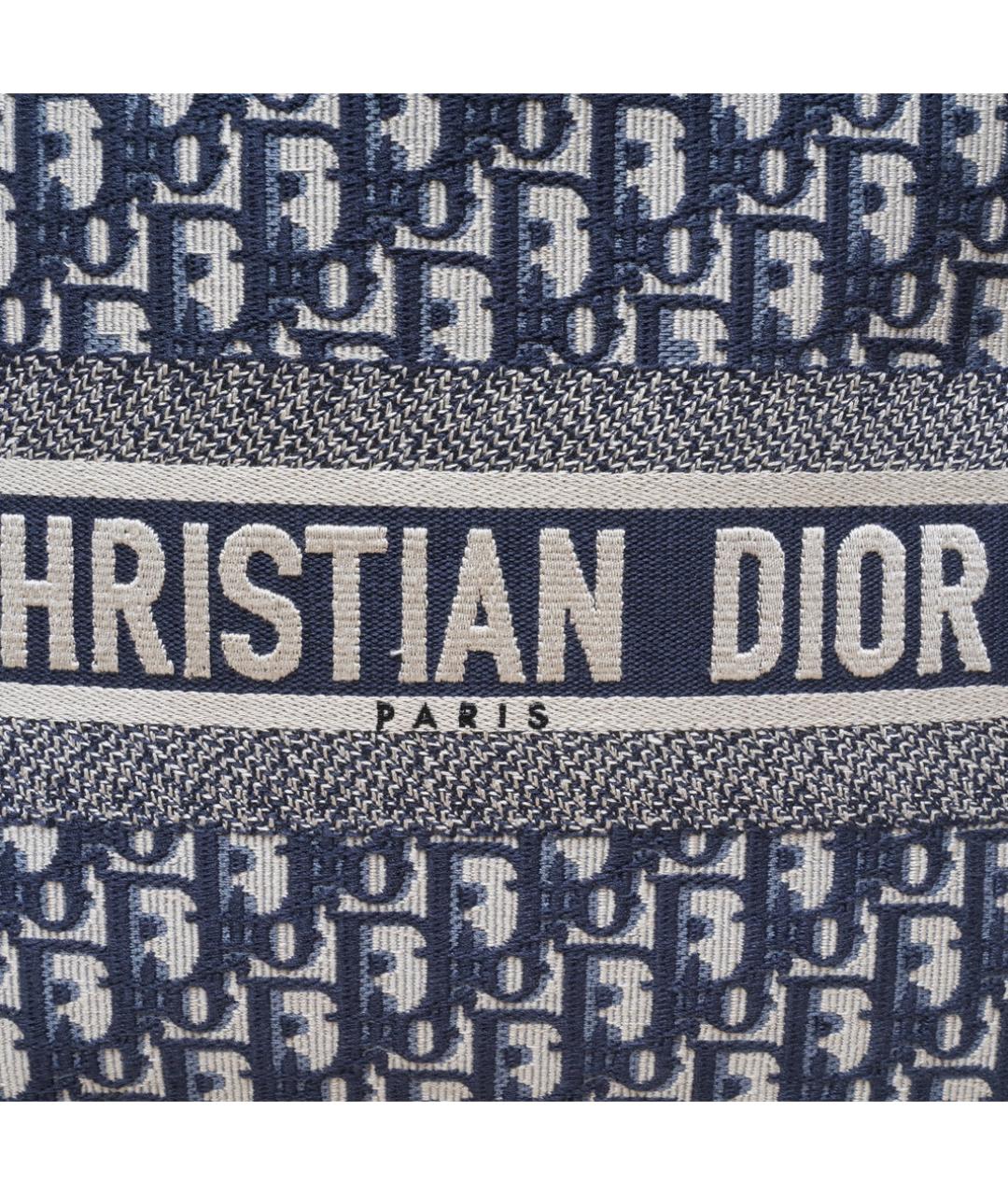 CHRISTIAN DIOR Темно-синяя тканевая сумка через плечо, фото 8