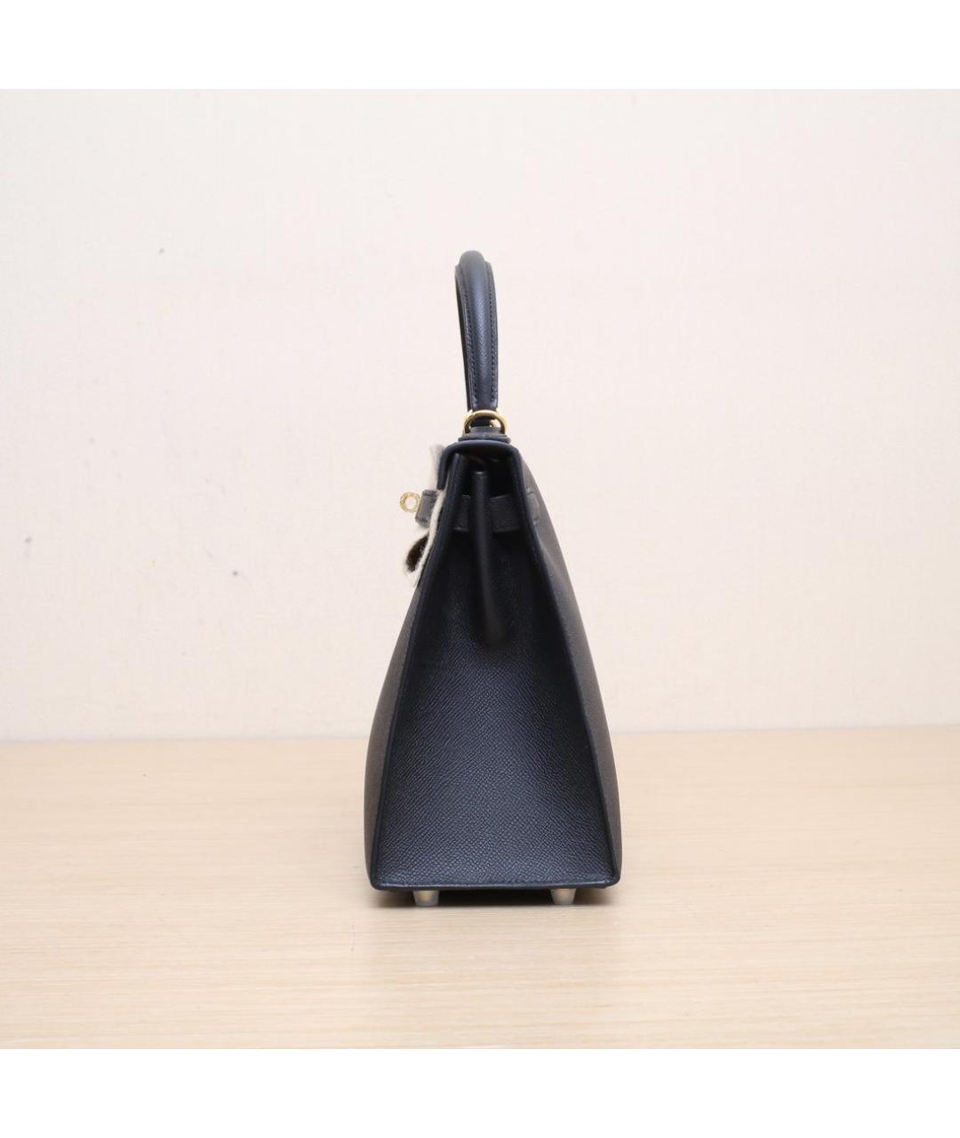 HERMES Черная кожаная сумка через плечо, фото 5