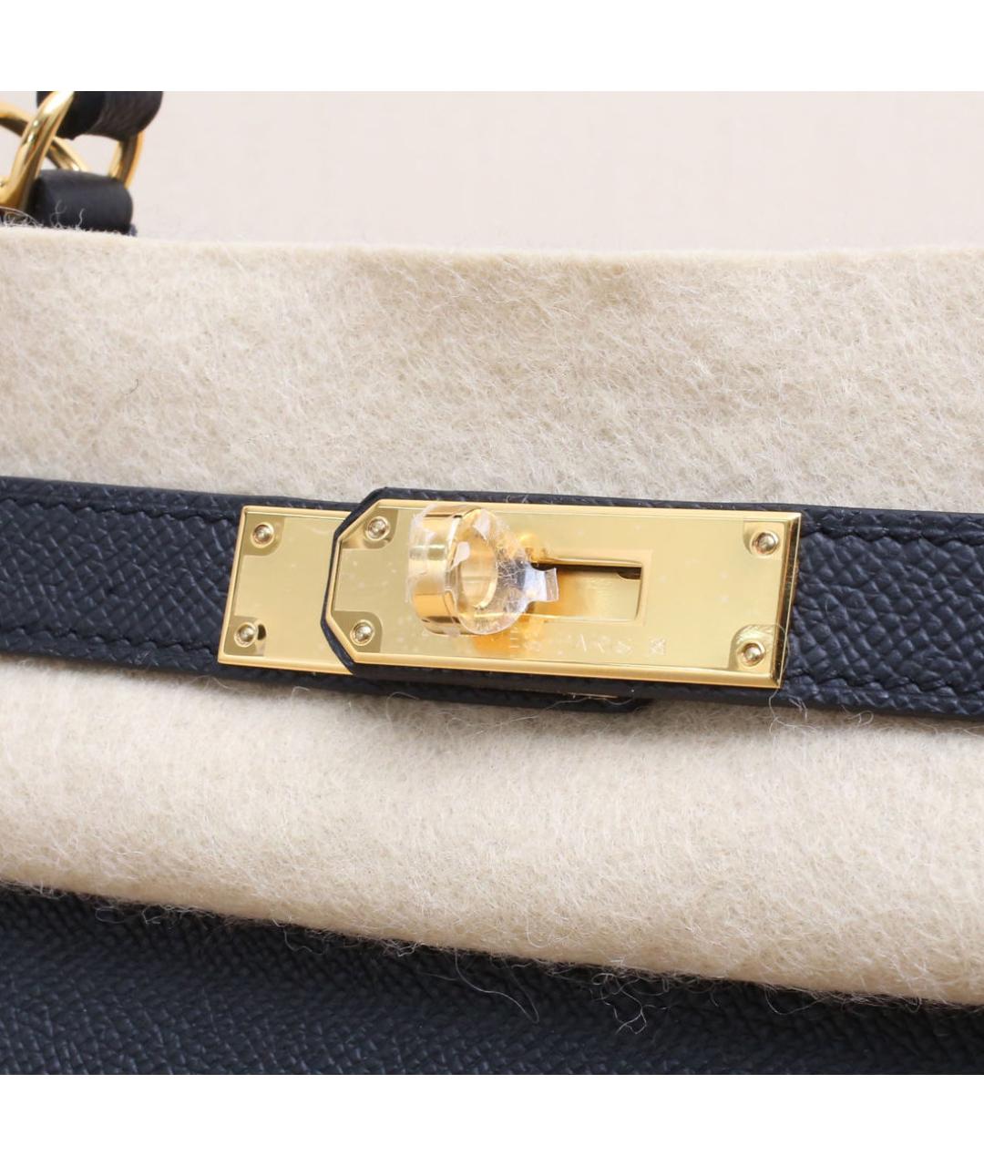 HERMES Черная кожаная сумка через плечо, фото 8