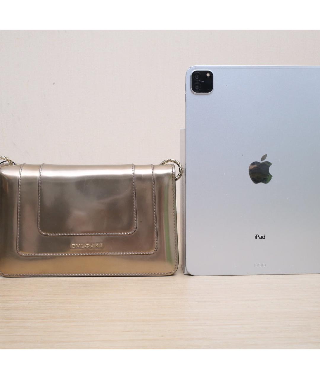 BVLGARI Золотая кожаная сумка через плечо, фото 7