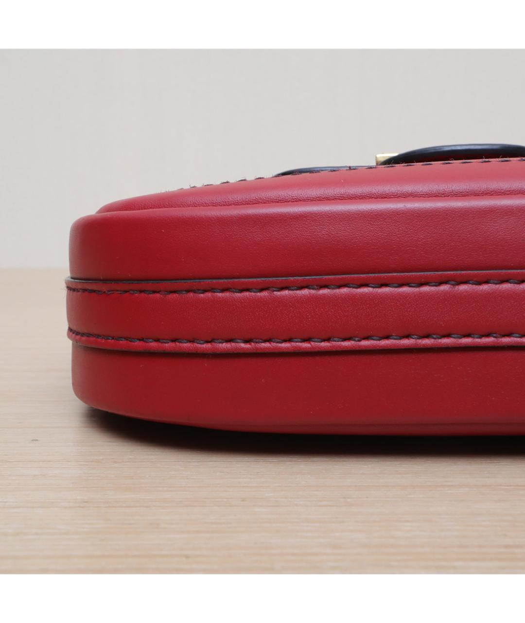CHRISTIAN DIOR Красная кожаная сумка через плечо, фото 9