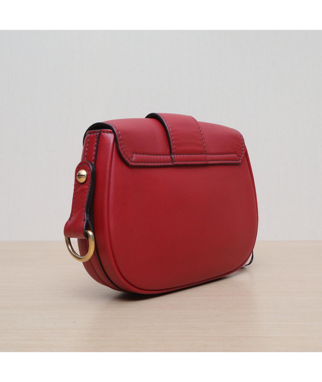 CHRISTIAN DIOR Красная кожаная сумка через плечо, фото 6