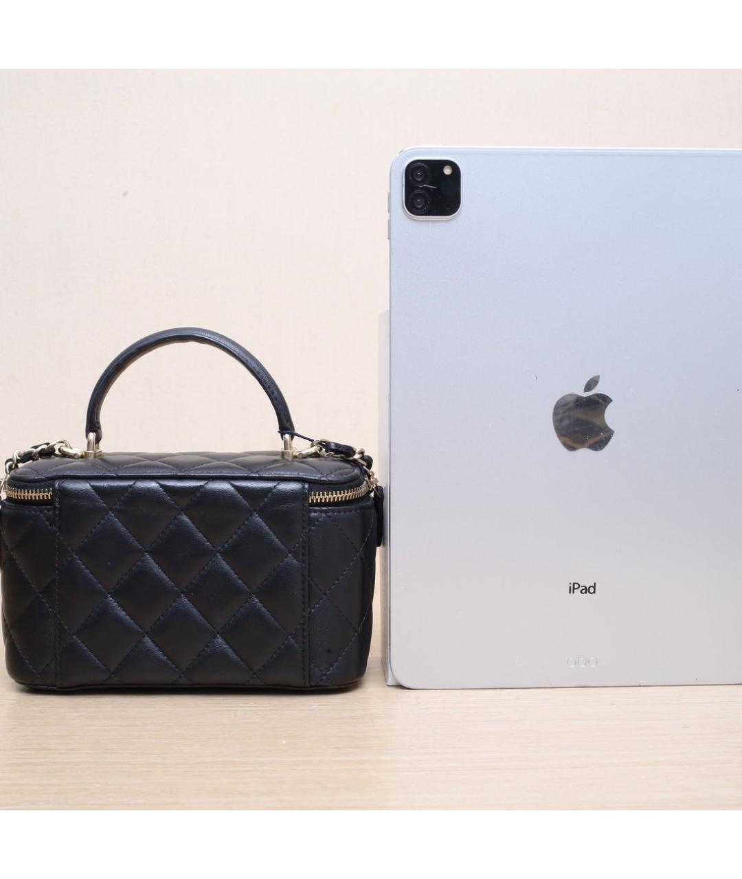 CHANEL Черная кожаная сумка через плечо, фото 7