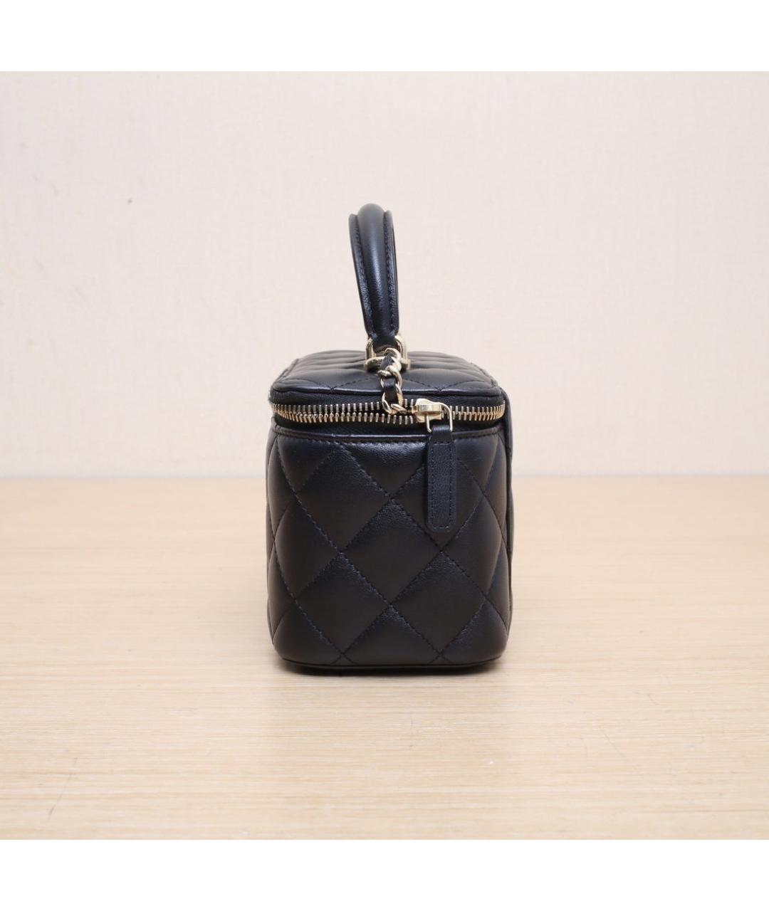 CHANEL Черная кожаная сумка через плечо, фото 5
