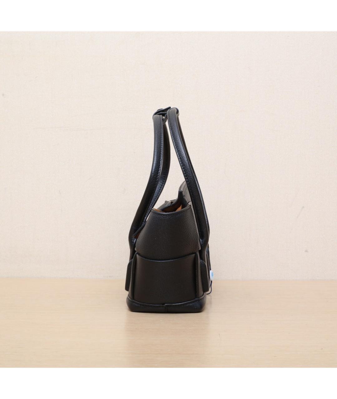 BOTTEGA VENETA Черная кожаная сумка через плечо, фото 5
