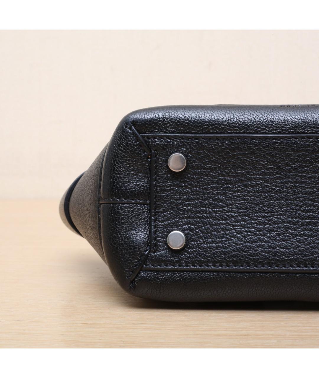 BOTTEGA VENETA Черная кожаная сумка через плечо, фото 9