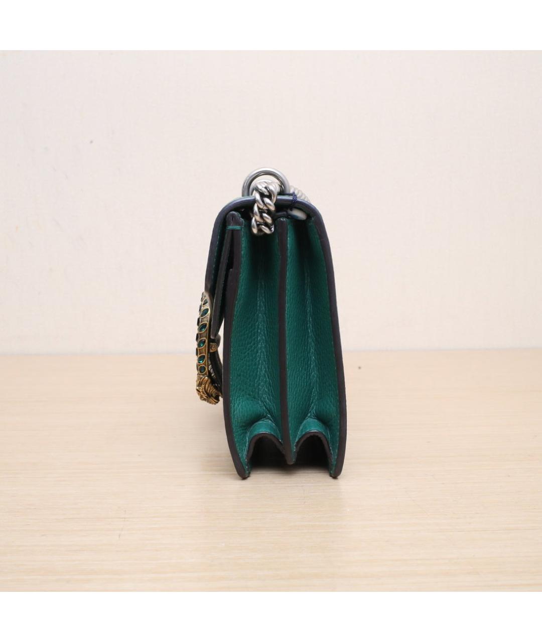 GUCCI Зеленая кожаная сумка через плечо, фото 5