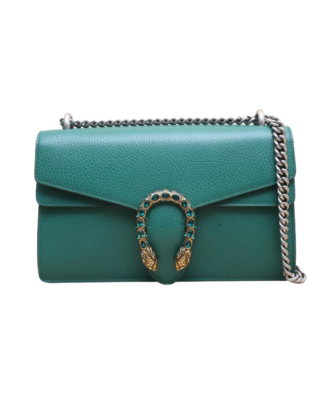 GUCCI Зеленая кожаная сумка через плечо, фото 1