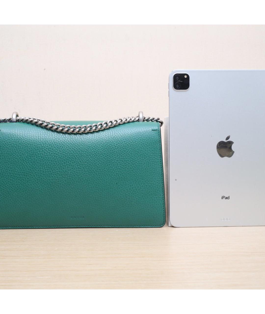 GUCCI Зеленая кожаная сумка через плечо, фото 7