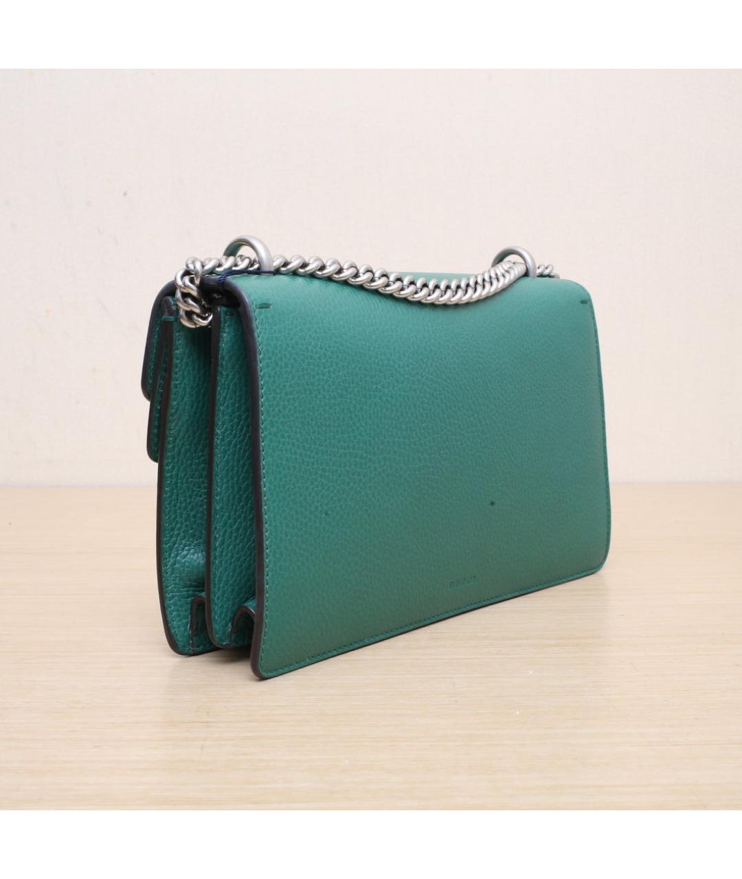 GUCCI Зеленая кожаная сумка через плечо, фото 6