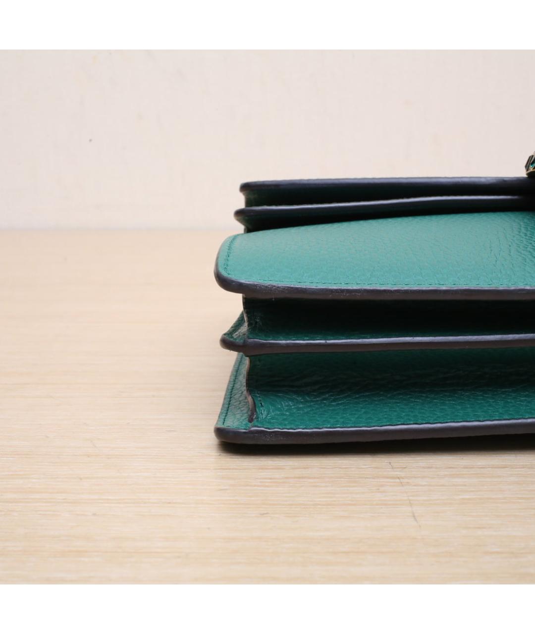 GUCCI Зеленая кожаная сумка через плечо, фото 9