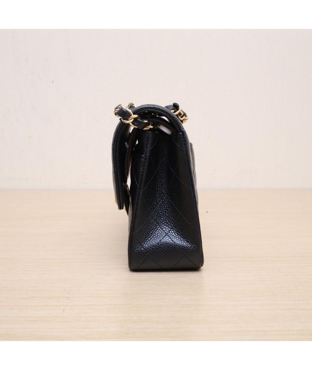 CHANEL Черная кожаная сумка через плечо, фото 5