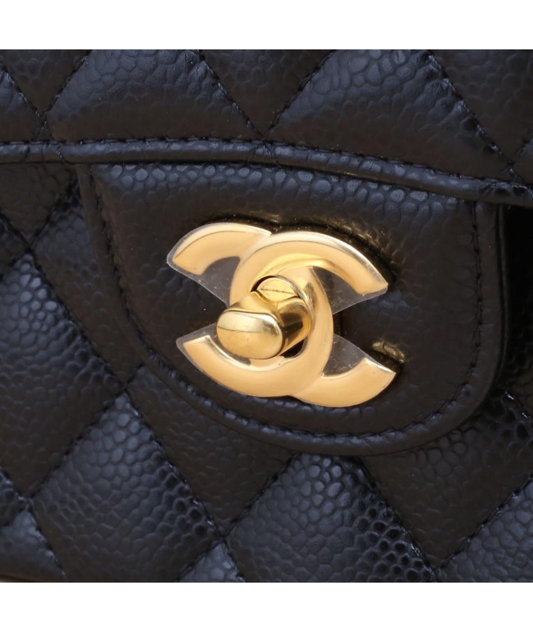 CHANEL Черная кожаная сумка через плечо, фото 8