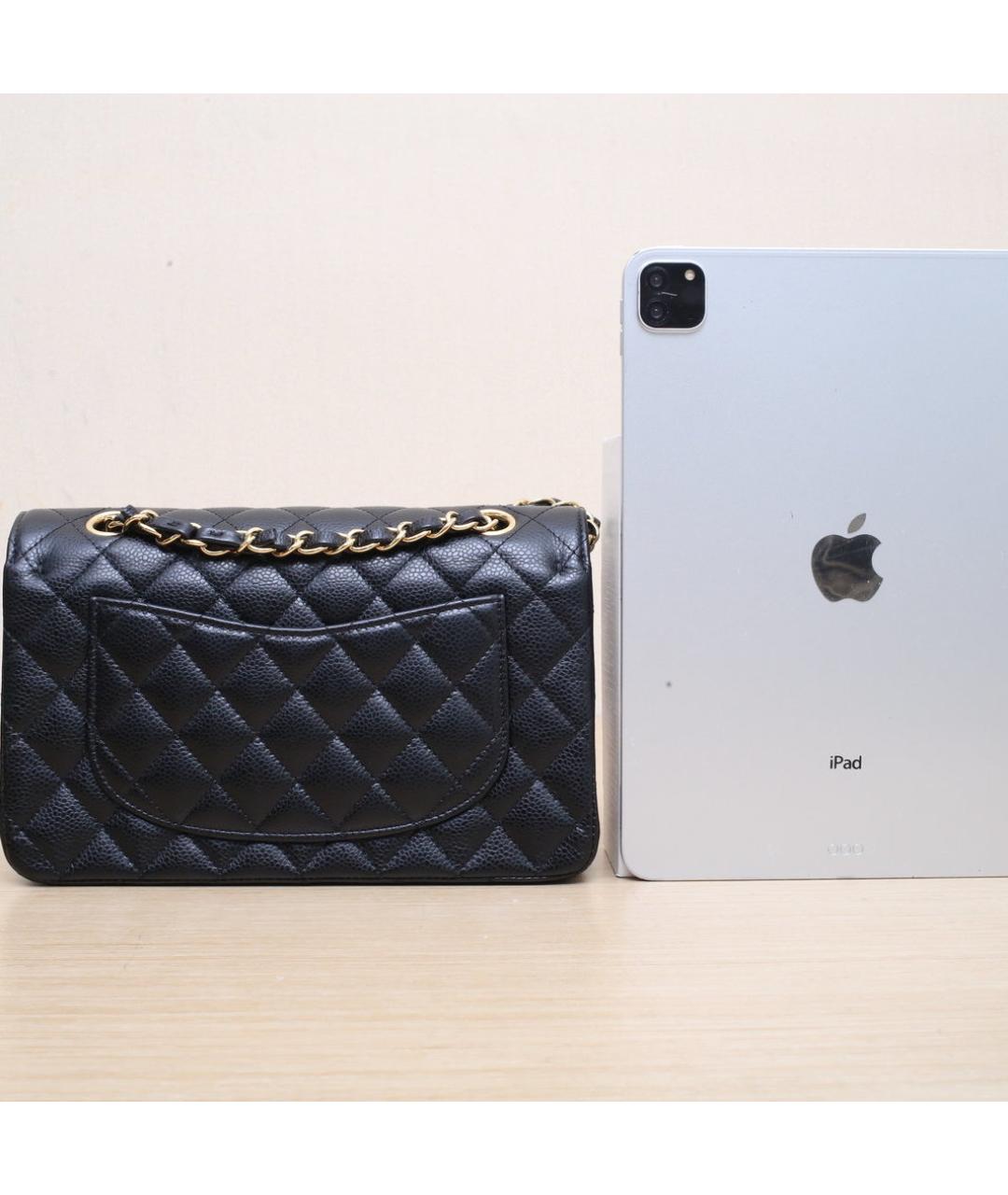 CHANEL Черная кожаная сумка через плечо, фото 7