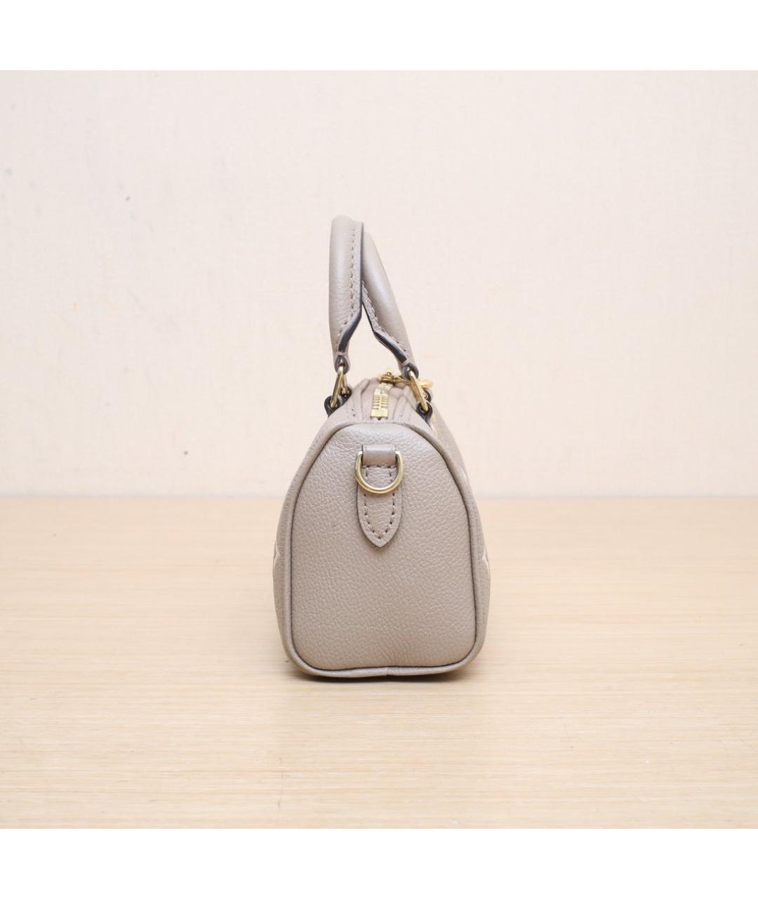 LOUIS VUITTON Серая кожаная сумка через плечо, фото 5