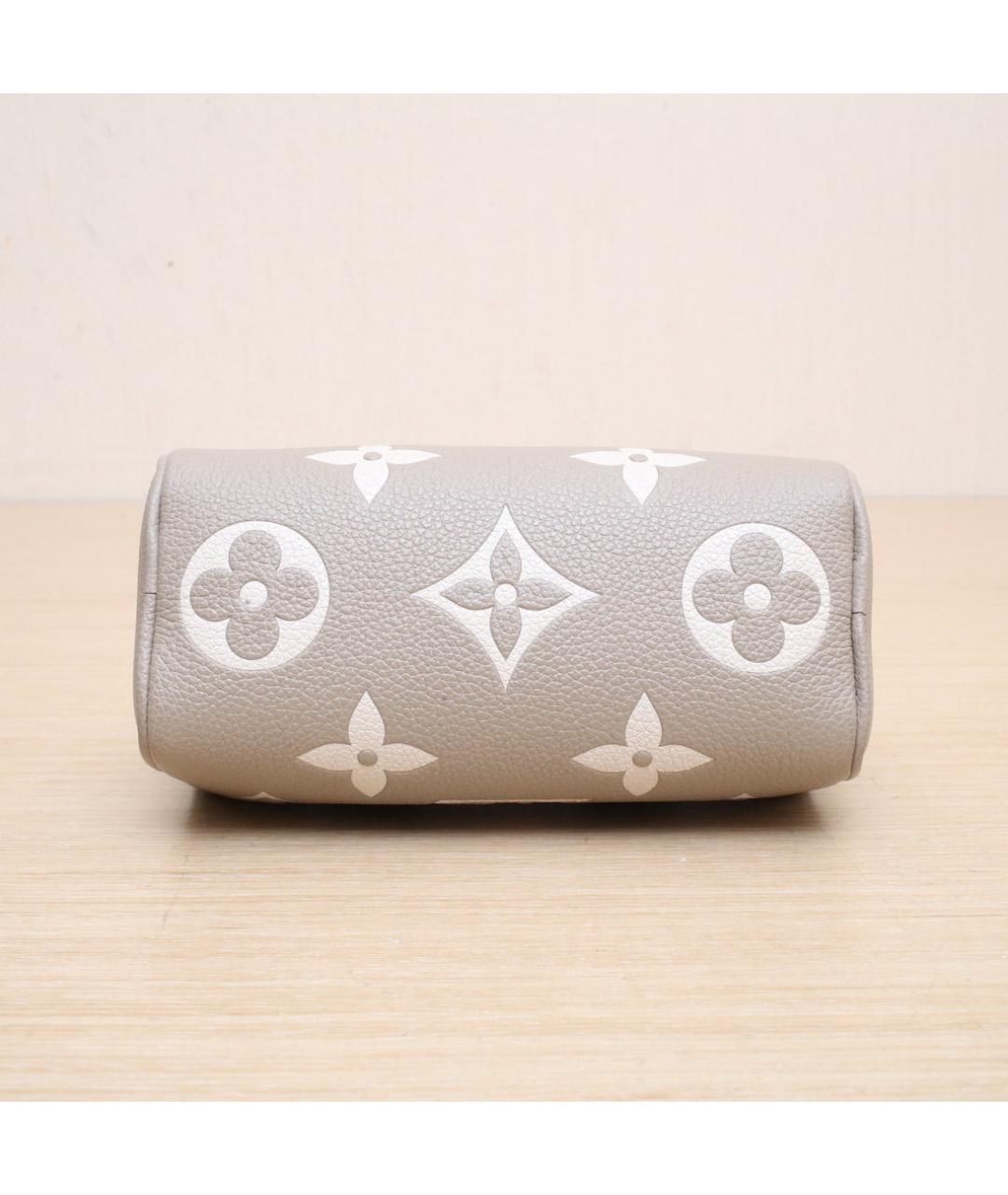 LOUIS VUITTON Серая кожаная сумка через плечо, фото 9