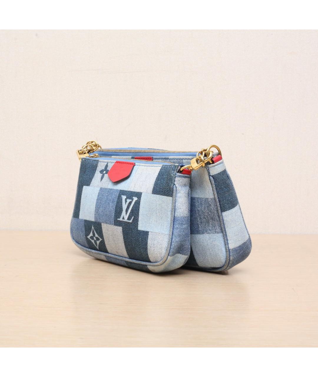 LOUIS VUITTON Синяя деним сумка через плечо, фото 4