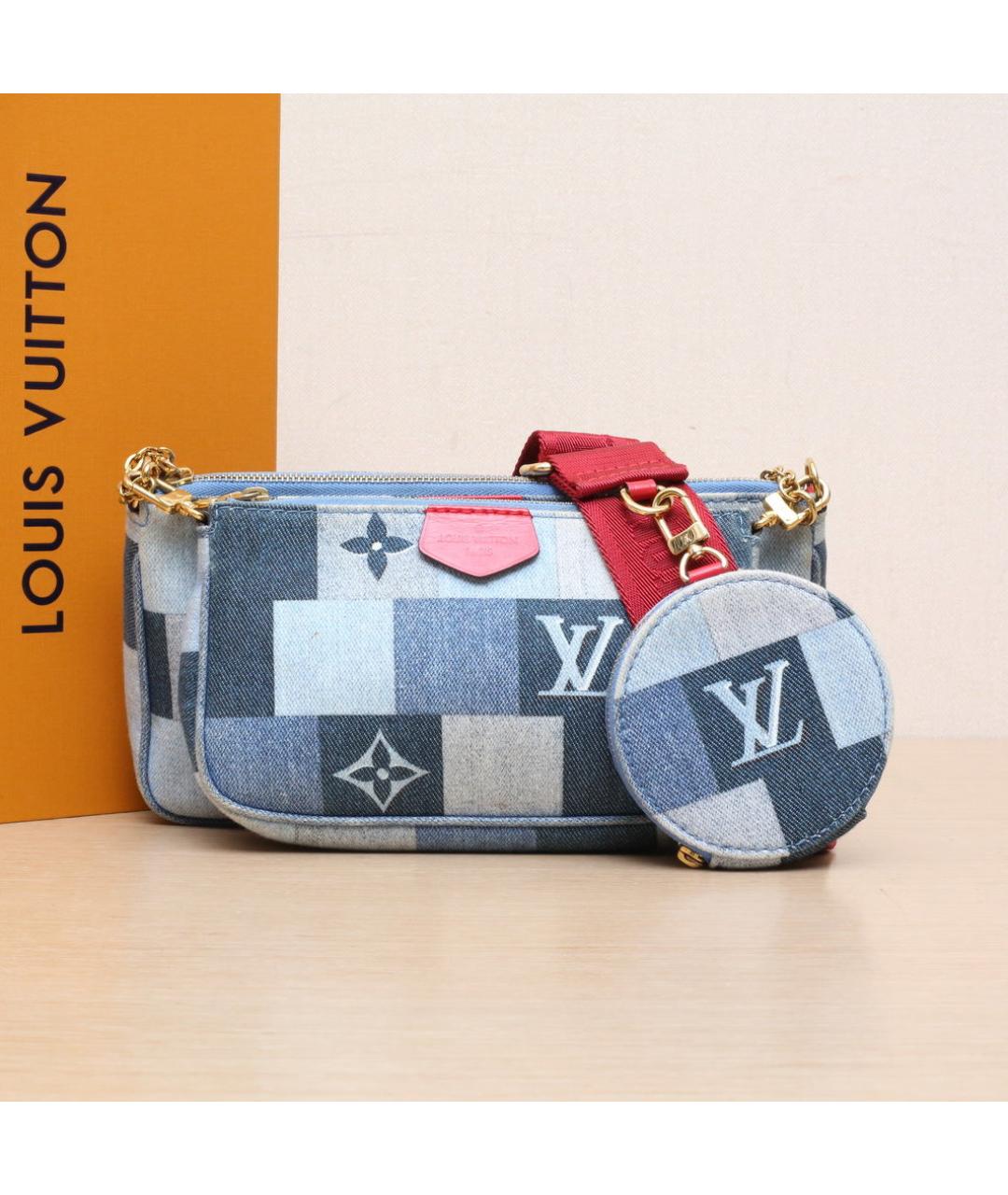 LOUIS VUITTON Синяя деним сумка через плечо, фото 2