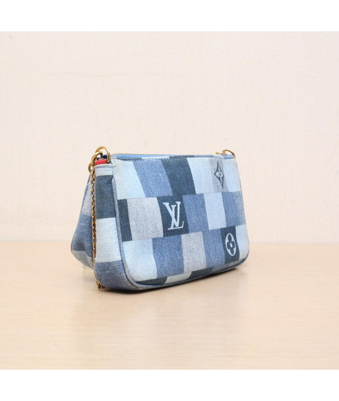 LOUIS VUITTON Синяя деним сумка через плечо, фото 6