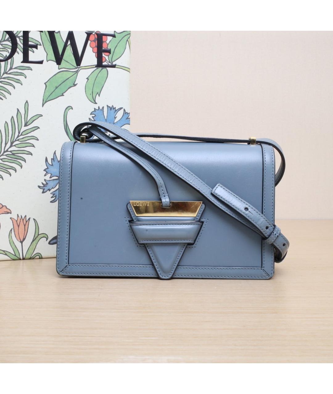 LOEWE Синяя кожаная сумка через плечо, фото 2