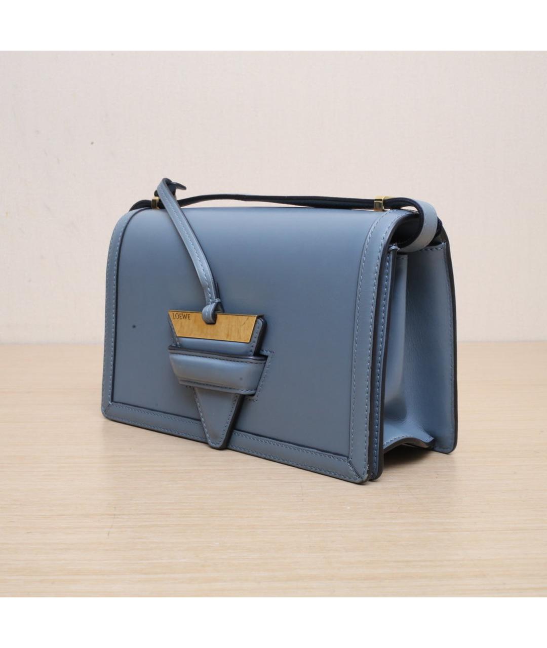 LOEWE Синяя кожаная сумка через плечо, фото 4